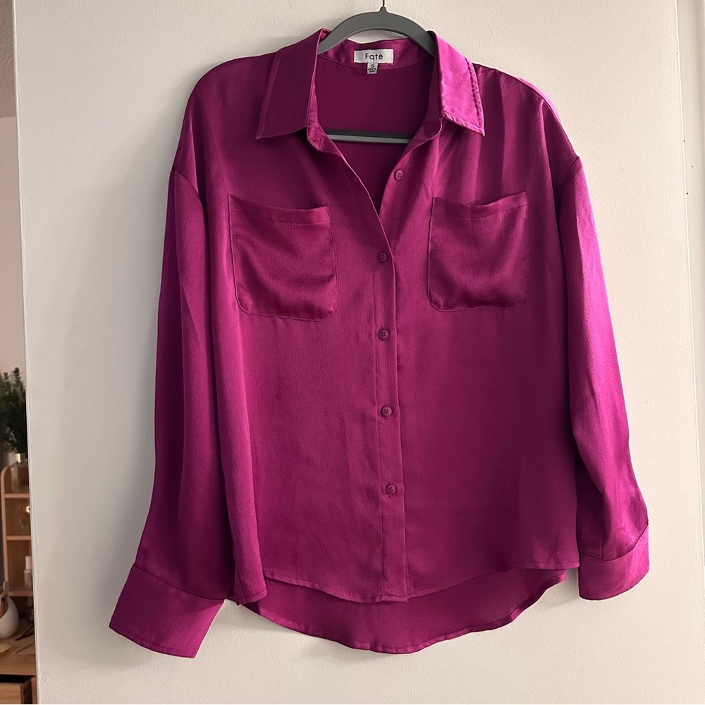 Button Down Silk Blouse